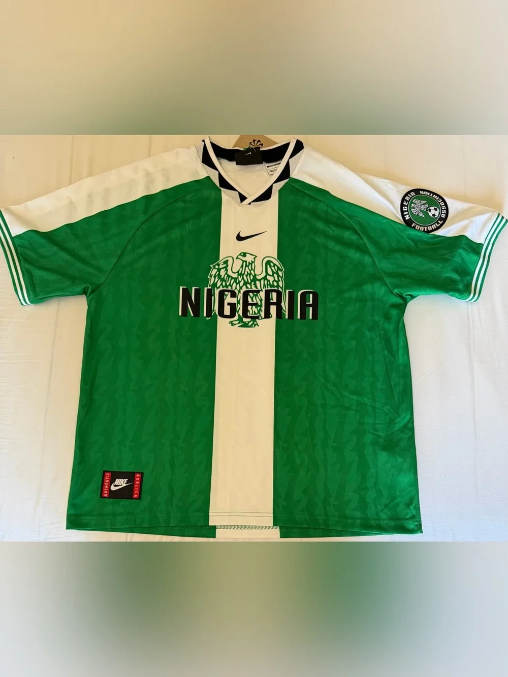 Nike Nigeria National Team 1999 Reissue Home Soccer Jersey II6988-310 Men’s Sz M
